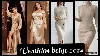 VESTIDOS DE MODA/VESTIDOS BEIGE 2024 #VESTIDOSDEMODA #moda #dresses #vestidoselegantes #vestidos2024