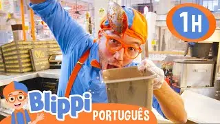 A Festa de Pizza do Blippi! | 1 HORA DO BLIPPI BRASIL! | Vídeos Educativos para Crianças