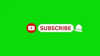 YOUTUBE Subscribe Button and Bell Icon Green Screen||1. Green Screen Subscribe Button (No Copyright)