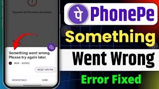 Something went wrong please try again later in phonepe ! Phonepe Me Balance and Payment Problem 