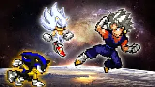 Seelkadoom V3.2 OP & Sonic Chaos OP VS Vegito OP(All Form) in Jump Force Mugen
