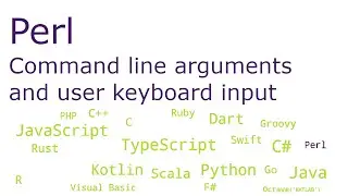 Perl - Command line arguments and user keyboard input