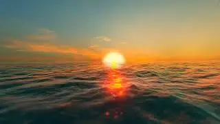 Ocean Sea Water Landscape Sunset Nature Red