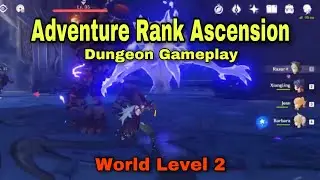 Genshin Impact Adventure Rank Ascension Dungeon Gameplay and World Level 2