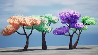 Stylized Trees animation with unreal engine file
