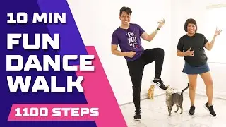 10 MIN FUN DANCE WALK • Workout with MOM • 1100 Steps • Keoni Tamayo • Walking Workout #177