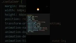 "Crafting Dynamic Fire Effects with Pure CSS"  #coding #htmlcss #fire #animation