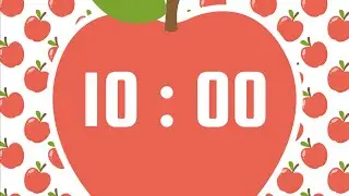 10 Minute Timer | With Upbeat Playful Music & Alarm Bell | Apple Theme 🍎