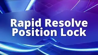 How To Use Position Lock In DaVinci Resolve - Rapid Resolve - Position Lock