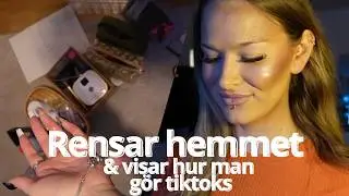 Börjar rensa ut saker hemma, testar smink, tiktok dans, dricker fröer, blir lack på planteringen.