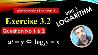 Mathematics Class 9 Exercise 3.2 Question No 1 & 2 || Unit 3 