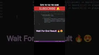 🔥❤️How to Create Tik Tac Toe(Zero Kata) Game By Python | AMAZING😍| #subscribe #youtube #shorts #fun