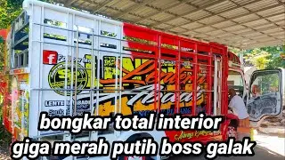 bongkar total interior giga merah putih boss galak‼️