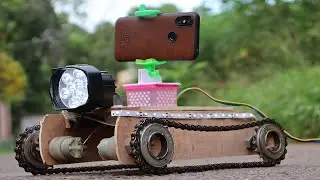 science experiment project cycle  chain tanker 12vdc motor /rc controlled dc12v chain runner