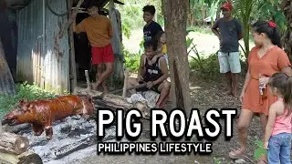 PIG ROAST (Lechon Baboy) in Filipina Wife's Village - Part 1