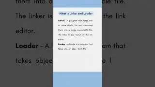 What is Linker and Loader | Computer Fundamentals |