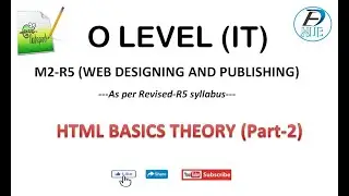 HTML Basics Part-2|NIELIT O Level M2-R5(Web Designing & Publishing) |HTML Basics Theory