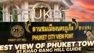 4K HDR | The Best View of Phuket Town! | Khao Rang Hill Viewpoint [ASMR] 