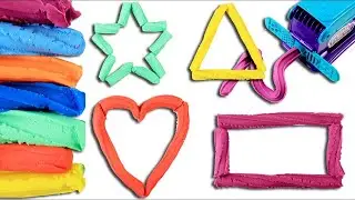 Learning Shapes Names With Play Doh Colors for Kids