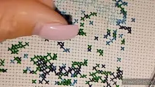 Живой процесс вышивки