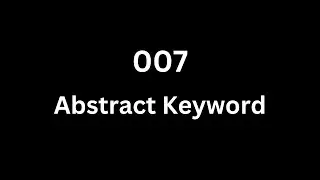 007 Abstract Keyword
