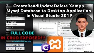 Create Read Update Delete MySQL Code and C# for Desktop Applications in Visual Studio 2019.