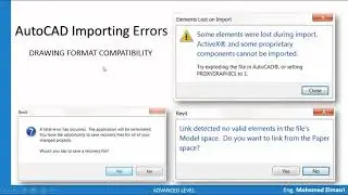 Revit Structure   38 Interoperability  05 AutoCAD Importing Errors