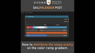 Evenly Distribute Color Ramp Stops in Blender