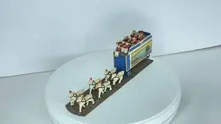 Antique Miniature Lead Toy Soldier Circus Tableau Band Wagon OOAK Model