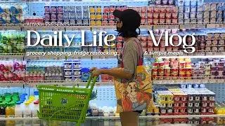 day in my life in the Philippines | grocery shopping, fridge restocking & super easy meals at home