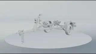3d модель прицепа