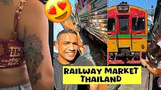 Railway market thailand #thailand #thailandtravel