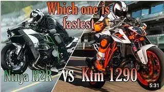 Ktm 1290 superduke vs Kawasaki ninja h2r dragrace |shooter ritik| world fastest bikes | 1290 Vs h2r
