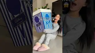 Cadbury sent me the coolest box for movie night! 🥰🍿🍫 #icecream #oreo #shorts #food #asmrfood