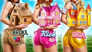 Drieling Bouwt stapelbed! Arme vs Rijke vs Giga Rijke Geheime Kamer!Geheime Kamer in het Echte Leven