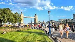 London 29°C Summer Heatwave - Whitehall to City of London & Tower Bridge Walking Tour 2024 · 4K HDR
