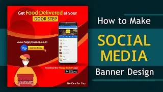 Digital Social Media Banner design in Adobe Photoshop |60|