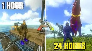 I Survived 24 Hours on a PVXC SERVER Ark Survival Evolved Mobile