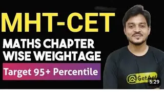 MHT-CET Maths Chapter Wise weightage 2023 | Mht Cet Maths Syllabus 2023