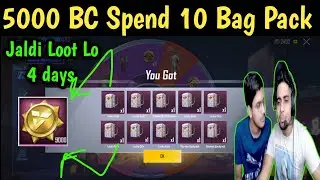 10 Bag Pack 5000 BC Biggest Glitch | How To Get Golden Fragment Pubg Mobile Lite |
