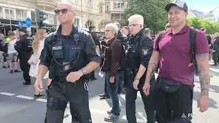 25.05.2024 - Frankfurt am Main - Gegenproteste stört Demo massiv