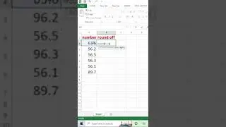Excel Short Tricks||Round off  a number in Excel #excel #shorts #thebwcs