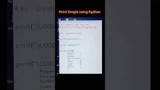 Print Emojis using Python Programming 