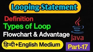 Looping Statement in Java || Definition, Types of Loop, Flowchart & Advantage Part-17