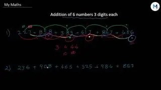 Addition of 6 numbers 3 digits each