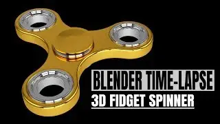 Blender 3D - Time lapse Modeling 3D Fidget Spinner
