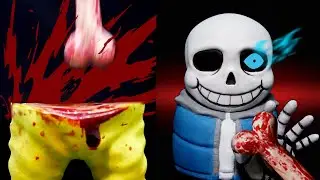 Making Real Among us Undertale SANS impostor Sculpture Timelapse