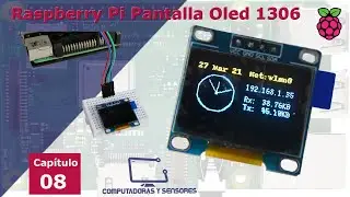 I2C SSD Oled Display 1306 128 x 64 px Raspberry Pi Features Libraries Python Code