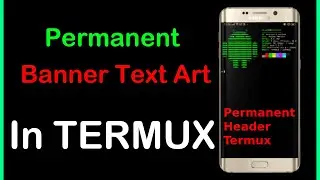 Banner Text Art In TERMUX || For Permanent || In Hindi ||