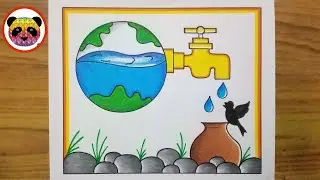 How to Draw Save Water Save Earth Poster / Save Water Save Earth Drawing / Save Nature Drawing